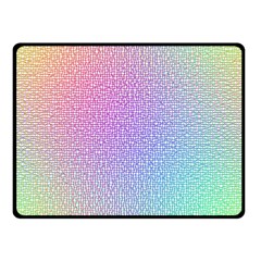 Rainbow Colorful Grid Double Sided Fleece Blanket (small)  by designworld65