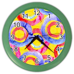 Blue And Pink Dream Color Wall Clocks by DanaeStudio