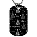 New Year pattern - gray Dog Tag (Two Sides) Back