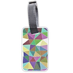 Colorful Triangles, Pencil Drawing Art Luggage Tags (one Side)  by picsaspassion