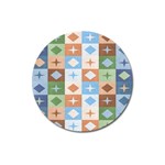 Fabric Textile Textures Cubes Magnet 3  (Round) Front