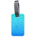 Blue Seamless Black Hexagon Pattern Luggage Tags (Two Sides) Front