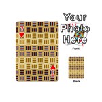 Textile Texture Fabric Material Playing Cards 54 (Mini)  Front - Heart7