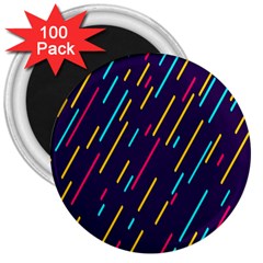 Background Lines Forms 3  Magnets (100 Pack)