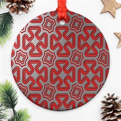 Christmas Wrap Pattern Ornament (round) by Nexatart