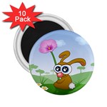 Easter Spring Flowers Happy 2.25  Magnets (10 pack)  Front