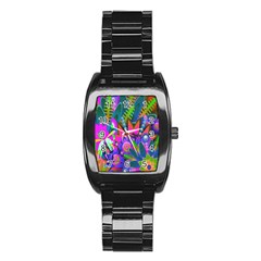 Abstract Digital Art  Stainless Steel Barrel Watch by Nexatart