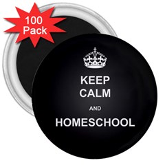 Keepcalmhomeschool 3  Magnets (100 Pack)