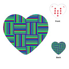 Fabric Pattern Design Cloth Stripe Playing Cards (heart)  by Nexatart