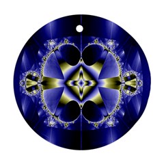 Fractal Fantasy Blue Beauty Ornament (round) by Nexatart