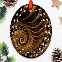 Fractal Spiral Endless Mathematics Oval Filigree Ornament (two Sides) by Nexatart