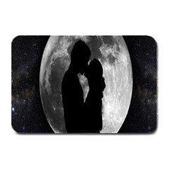 Silhouette Of Lovers Plate Mats by Nexatart