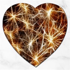 Star Golden Christmas Connection Jigsaw Puzzle (heart) by Nexatart