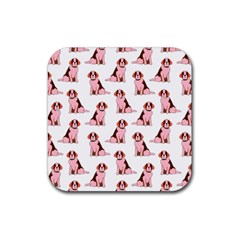 Dog Animal Pattern Rubber Coaster (square)  by Amaryn4rt