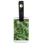 Peacock Feathers Pattern Luggage Tags (One Side)  Front