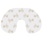 Retro Bicycles Motif Vintage Pattern Travel Neck Pillows Front