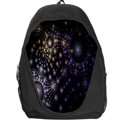 Fractal Patterns Dark Circles Backpack Bag by Simbadda