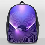 Abstract Fractal 3d Purple Artistic Pattern Line School Bags (XL)  Front