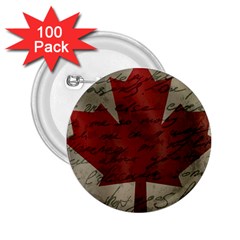 Canada Flag 2 25  Buttons (100 Pack)  by Valentinaart