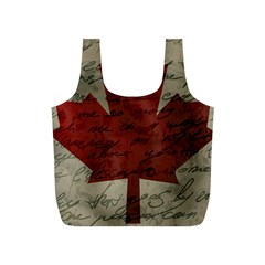 Canada Flag Full Print Recycle Bags (s)  by Valentinaart