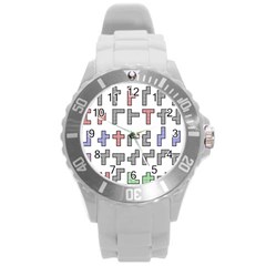 Hexominos Round Plastic Sport Watch (l)