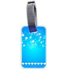 Blue Dot Star Luggage Tags (two Sides) by Simbadda