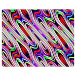 Multi Color Wave Abstract Pattern Double Sided Flano Blanket (Medium)  60 x50  Blanket Front