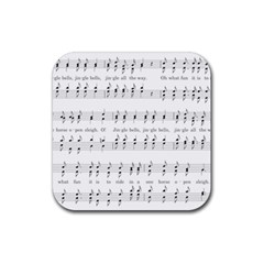 Jingle Bells Song Christmas Carol Rubber Coaster (square)  by Simbadda