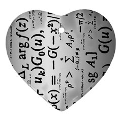 Science Formulas Heart Ornament (two Sides) by Simbadda