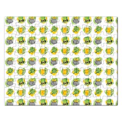 St Patrick S Day Background Symbols Rectangular Jigsaw Puzzl by Simbadda