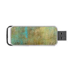 Aqua Textured Abstract Portable Usb Flash (two Sides) by digitaldivadesigns