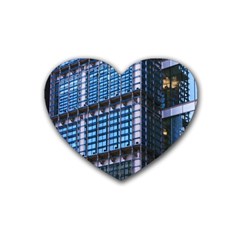 Modern Business Architecture Rubber Coaster (heart)  by Simbadda