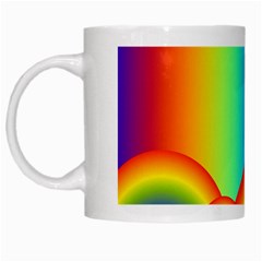 Background Rainbow White Mugs by Nexatart