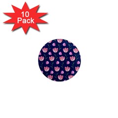 Watercolour Flower Pattern 1  Mini Magnet (10 Pack)  by Nexatart