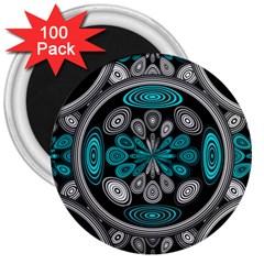 Geometric Arabesque 3  Magnets (100 Pack)