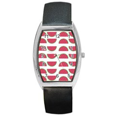 Watermelon Pattern Barrel Style Metal Watch by Nexatart