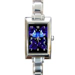 Sign Gemini Zodiac Rectangle Italian Charm Watch Front