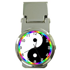 Rainbow Around Yinyang Money Clip Watches by Nexatart