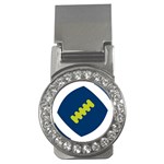 Football America Blue Green White Sport Money Clips (CZ)  Front