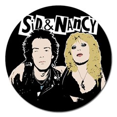 Sid And Nancy Magnet 5  (round) by Valentinaart