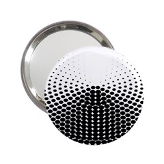 Black White Polkadots Line Polka Dots 2 25  Handbag Mirrors