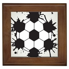 Soccer Camp Splat Ball Sport Framed Tiles by Mariart