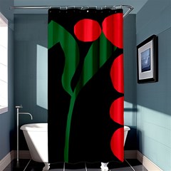 Illustrators Portraits Plants Green Red Polka Dots Shower Curtain 36  X 72  (stall)  by Mariart