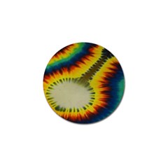 Red Blue Yellow Green Medium Rainbow Tie Dye Kaleidoscope Opaque Color Golf Ball Marker (10 Pack) by Mariart