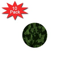 Camouflage Green Army Texture 1  Mini Buttons (10 Pack)  by BangZart