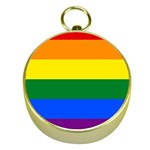 Pride rainbow flag Gold Compasses Front