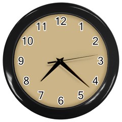 Solid Christmas Gold Wall Clocks (black) by PodArtist