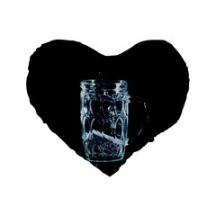 Glass Water Liquid Background Standard 16  Premium Flano Heart Shape Cushions by BangZart