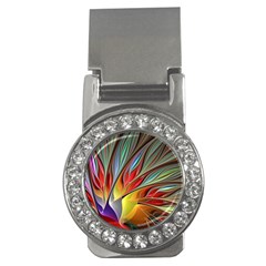 Fractal Bird Of Paradise Money Clips (cz)  by WolfepawFractals