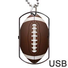 Football Ball Dog Tag Usb Flash (one Side) by BangZart